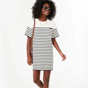 Tuckernuck Navy Knit Striped Frenchie Dress